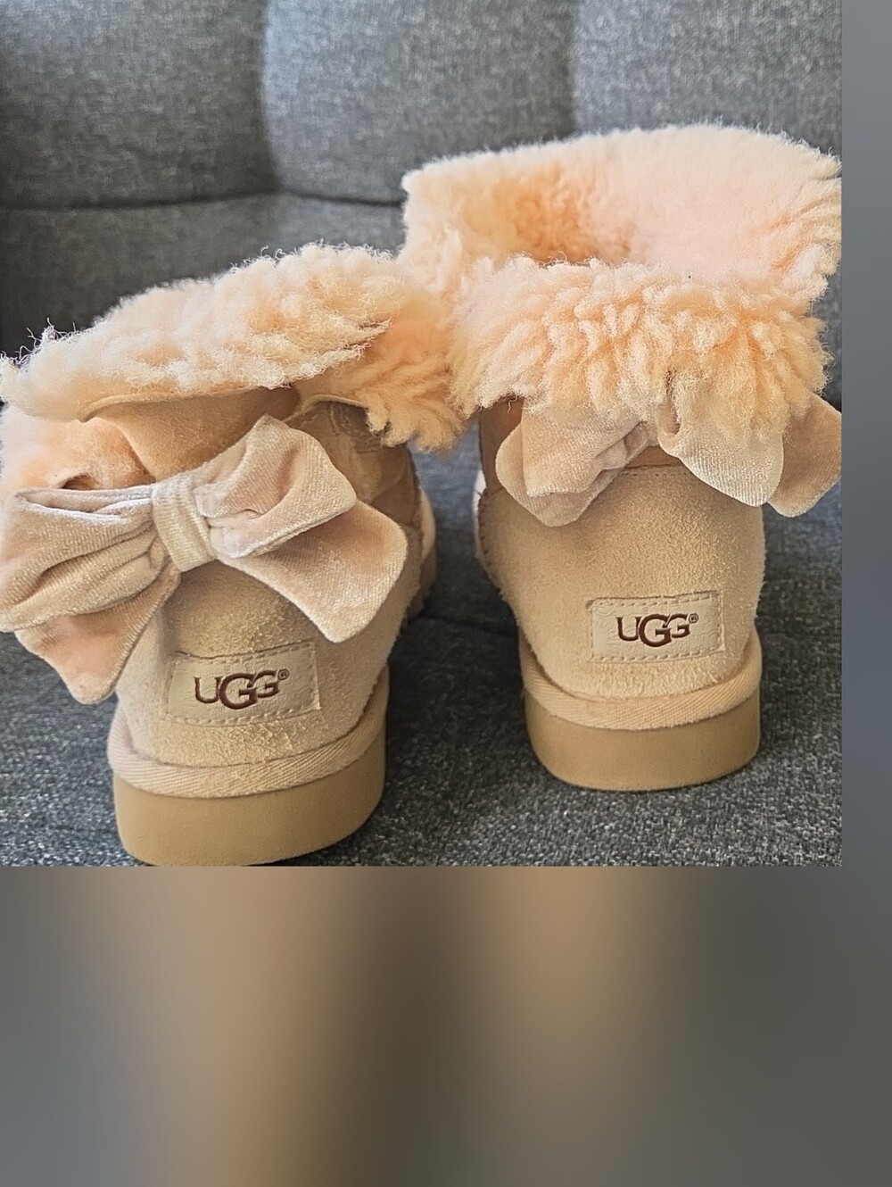 UGG Kids Suede Bow Boots